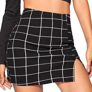 Plaid mini skirt!